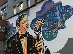 14A Rob Sketcherman - Frank Sinatra on Madera Hollywood Hotel street art Hong Kong